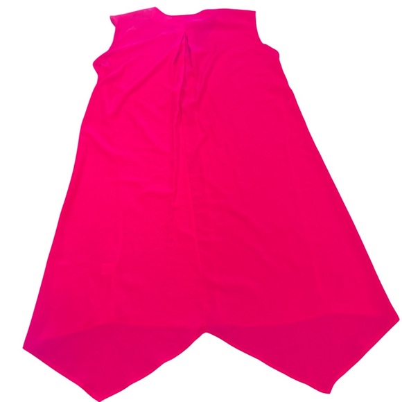 Tacera Sleeveless V Neck Shift Dress Hot Pink Relaxed Fit Womens Size Medium - Picture 7 of 14